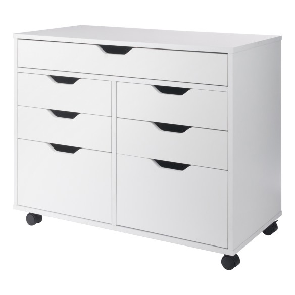 Halifax 5-Drawer Multi-Storage Mobile Cabinet, White