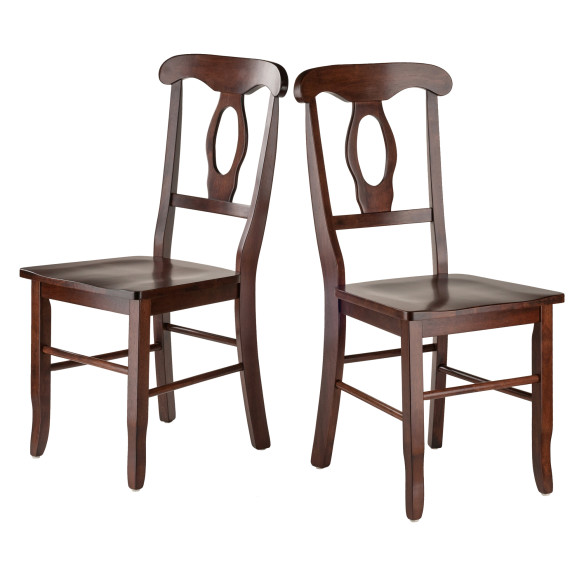 Renaissance 2-Pc Key Hole Back Chair Set, Walnut