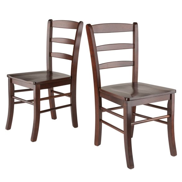 Benjamin 2-Pc Ladder-Back Chair Set, Walnut