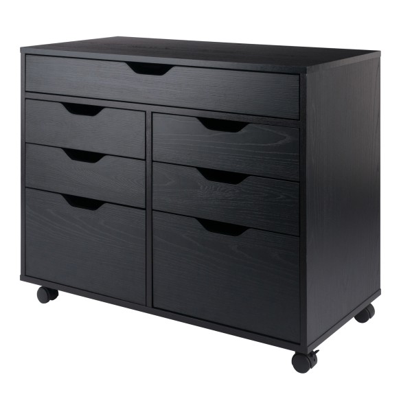 Halifax 5-Drawer Multi-Storage Mobile Cabinet, Black