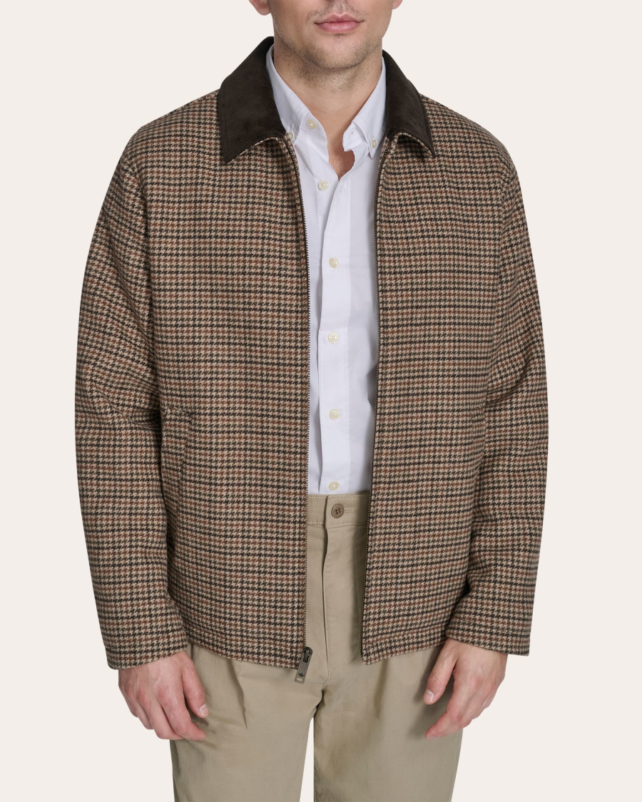 000LJ0002 - Wool Blend Jacket with Corduroy Collar