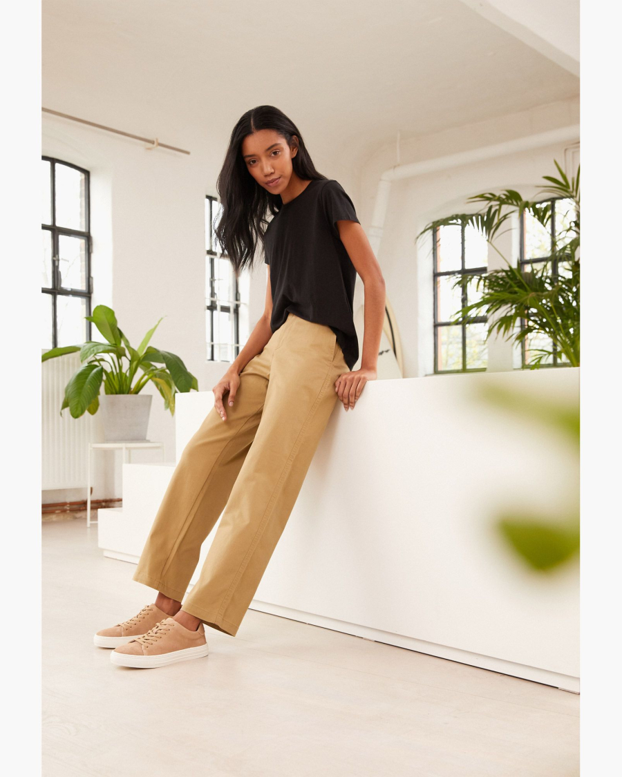 A10730011 - Women's High Waisted Straight Fit Original Khaki Pants