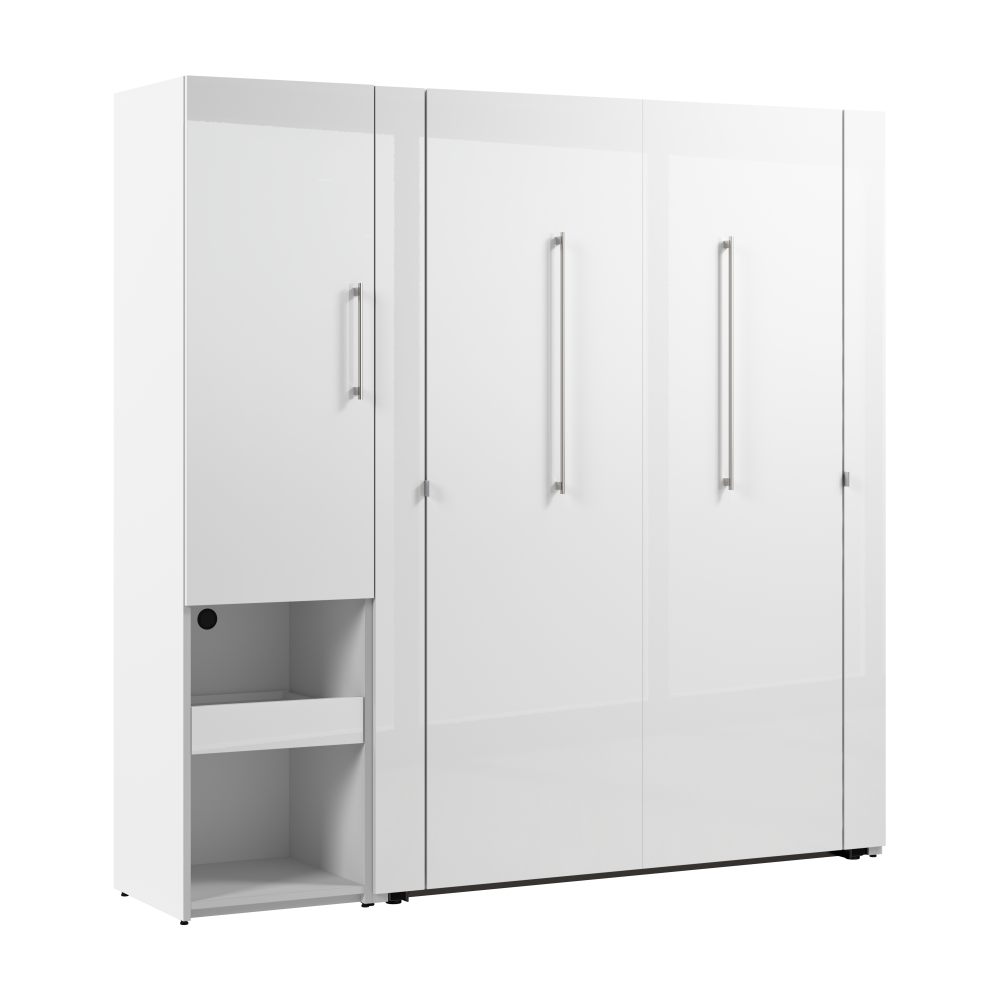 High Gloss White / Full / Single Storage