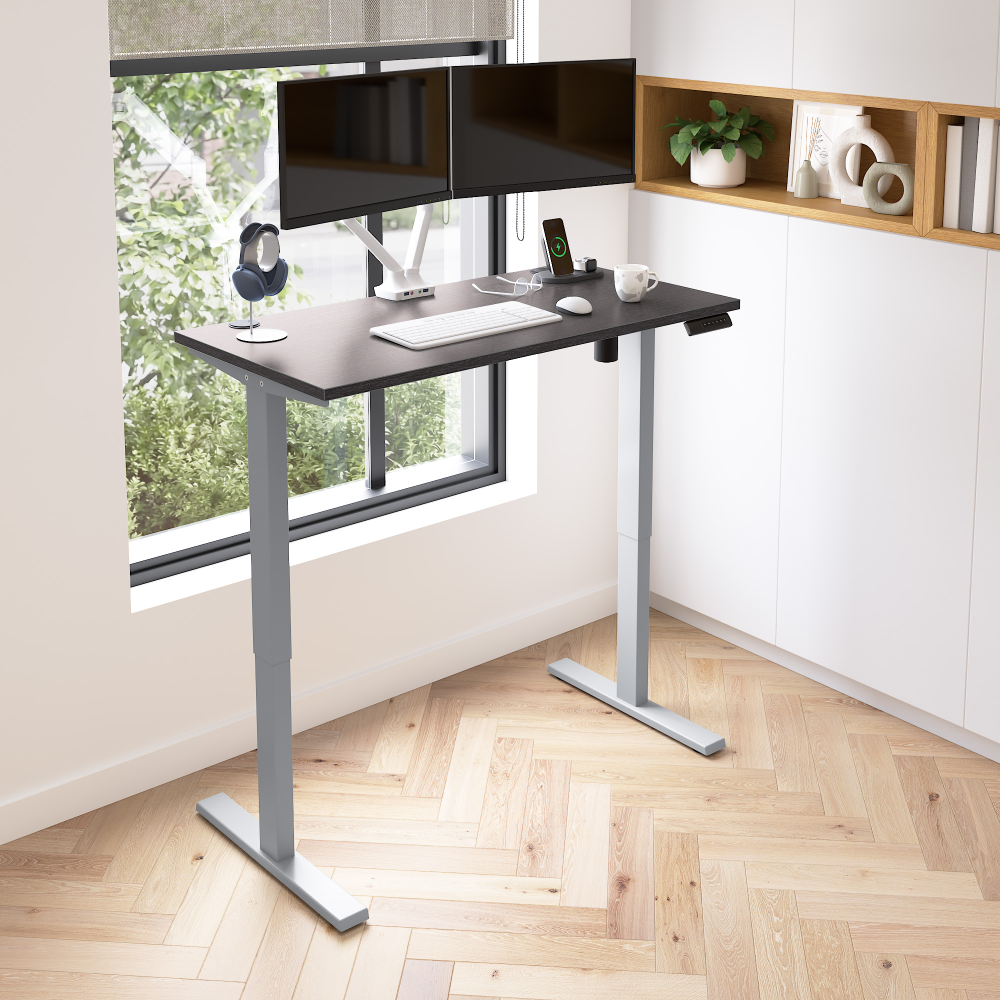 Deep Gray / 48W x 24D / With Dual Monitor Arm