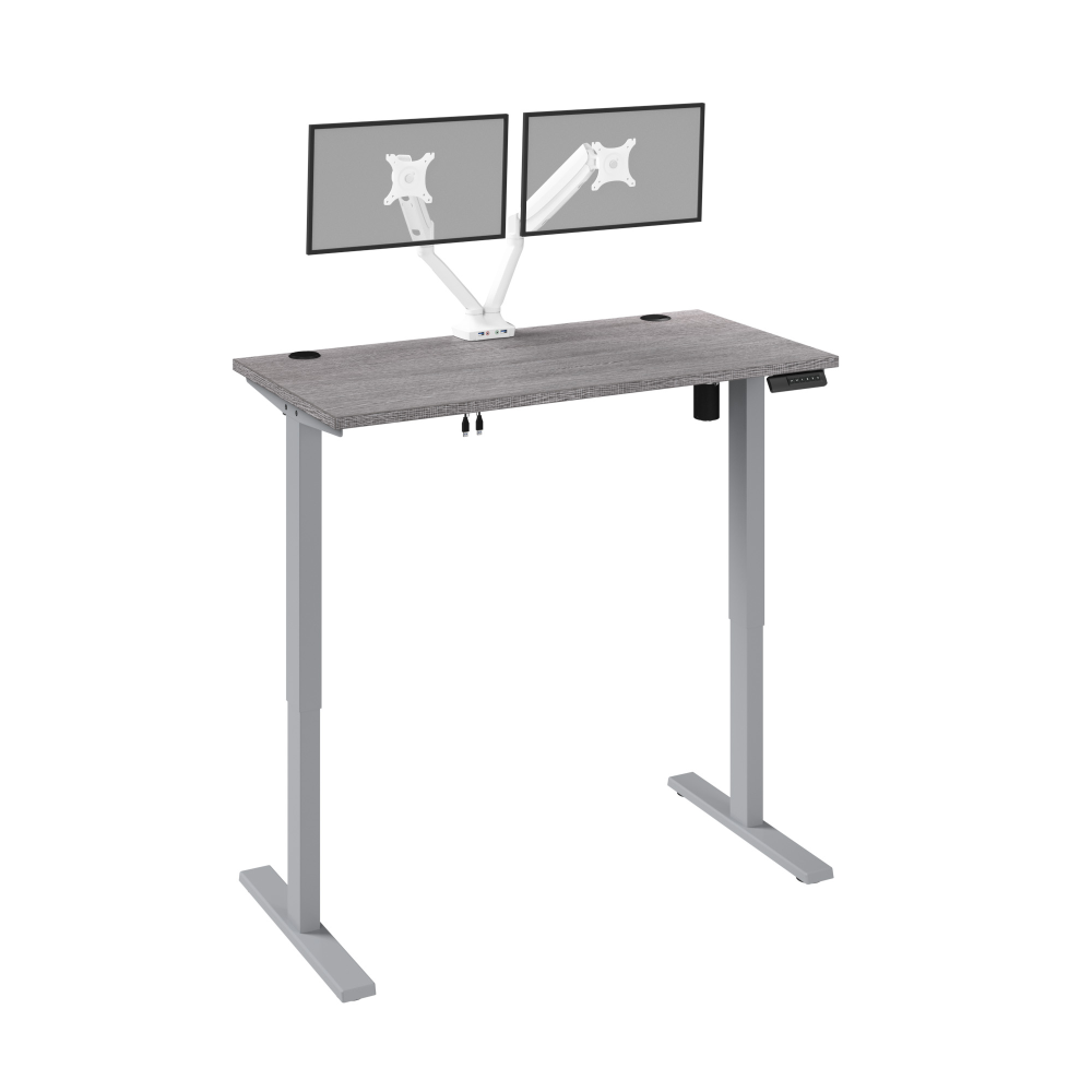 Bark Gray / 48W x 24D / With Dual Monitor Arm