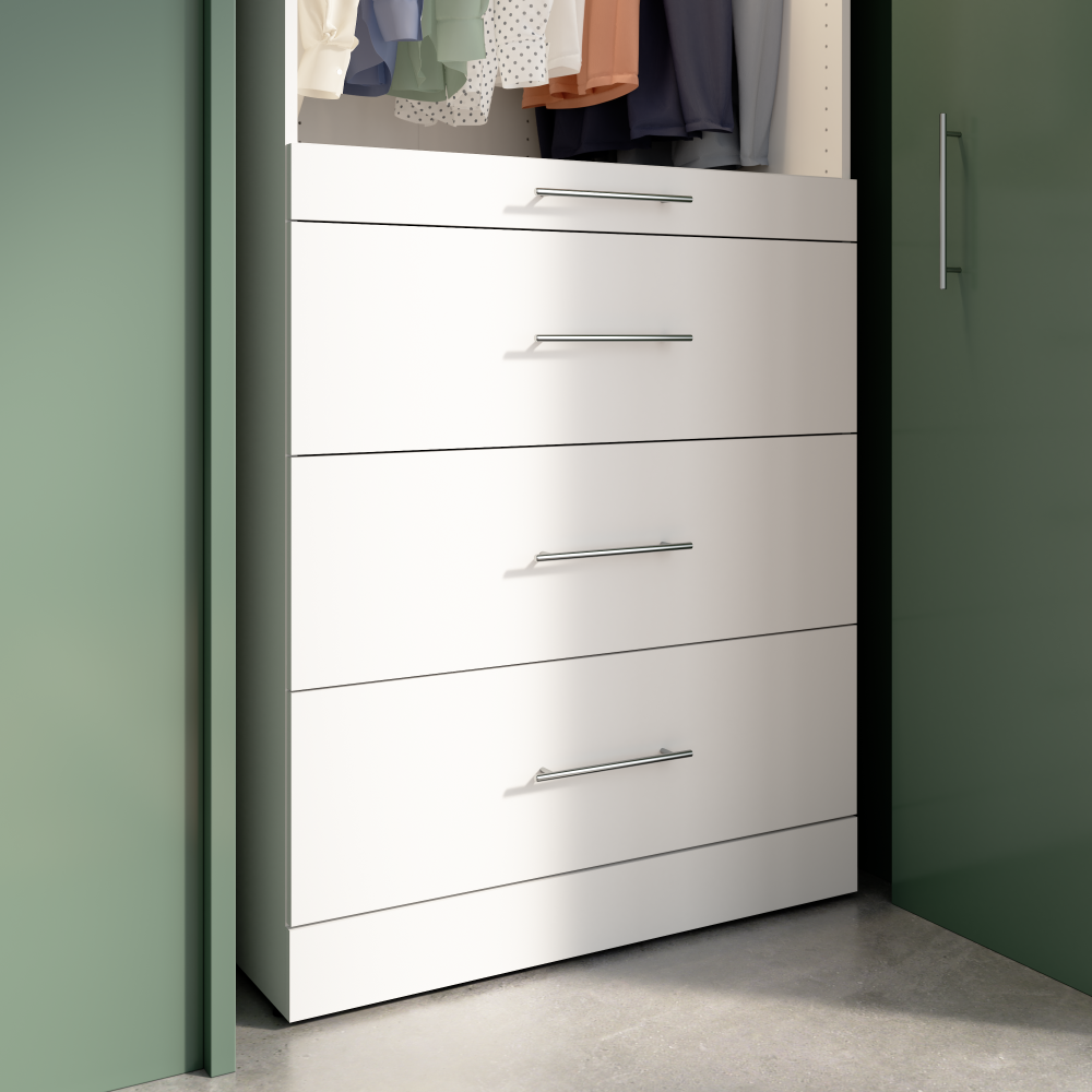 Blanc / 36L x 25P / Tiroirs épurés