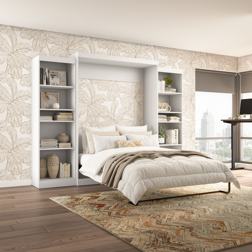 White / Queen / 25-inch Shelving Units