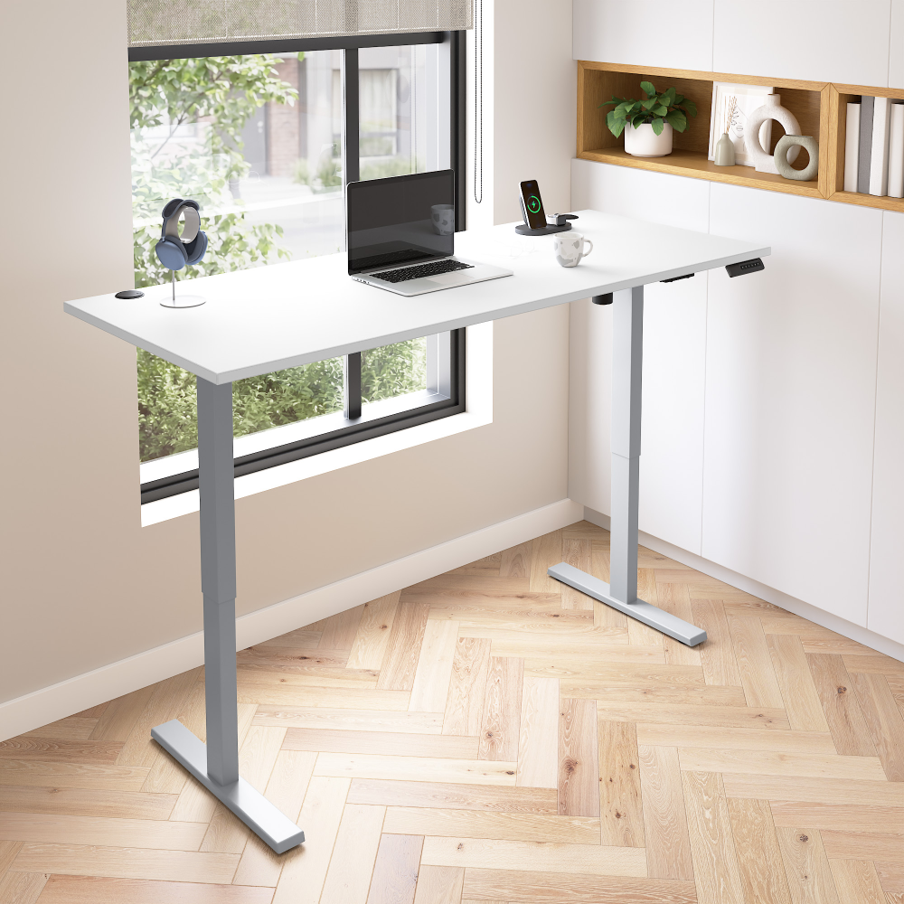 White / 72W x 30D / Without Monitor Arm