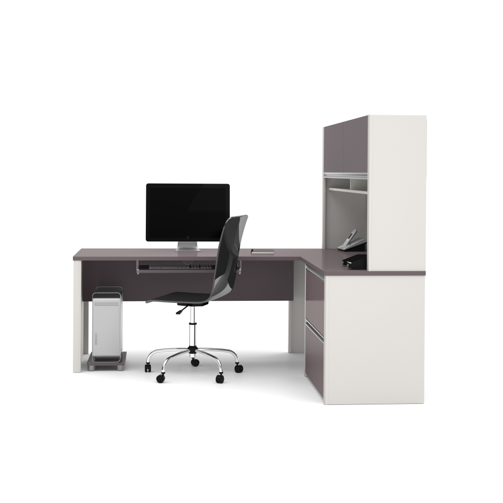 Slate & Sandstone / With File Cabinet & Hutch