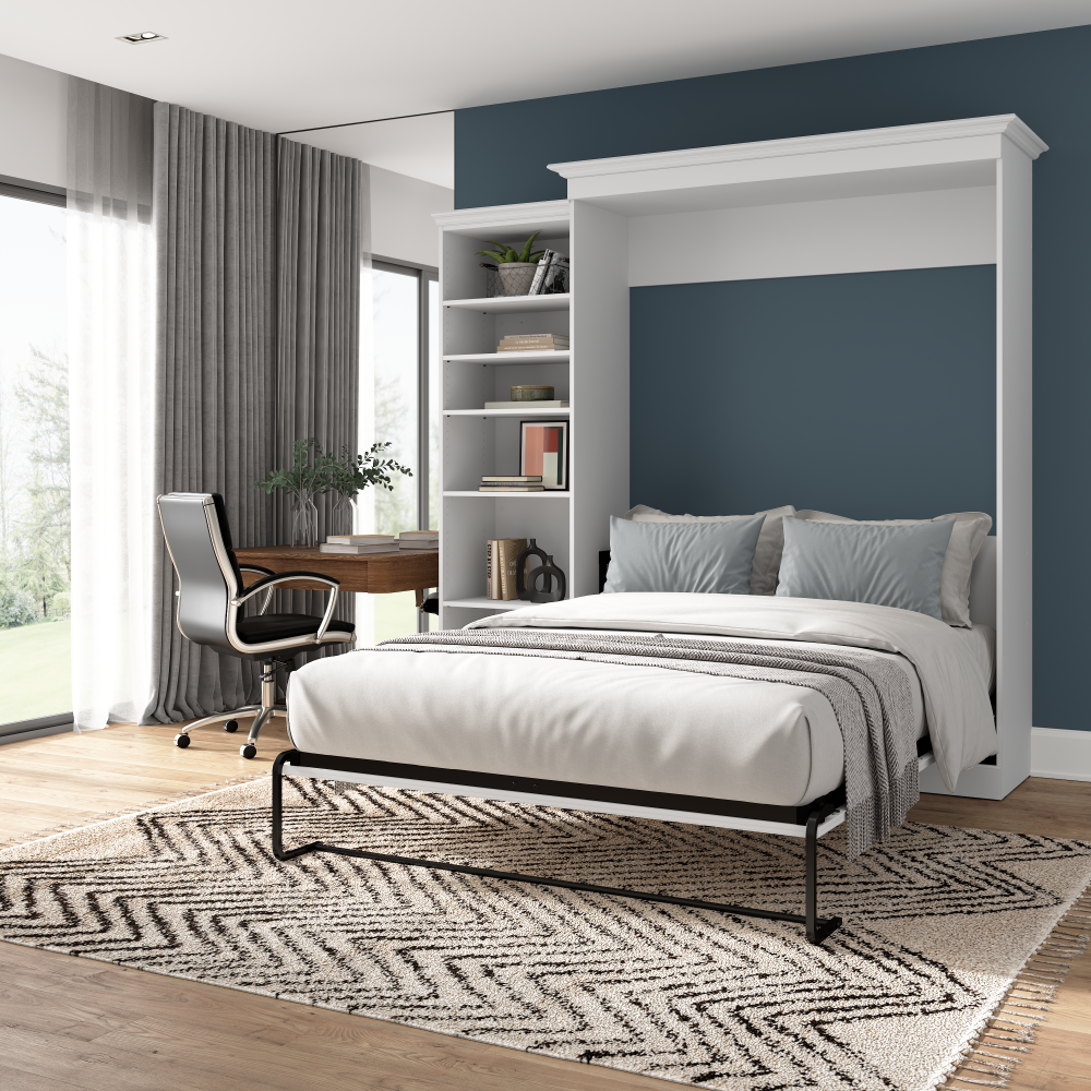 White / Queen / 25-inch Shelving Unit