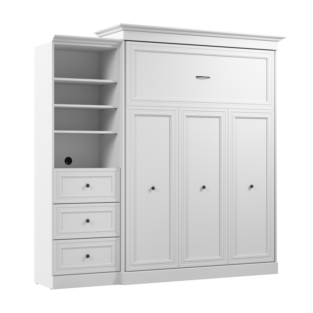White / Queen / 25-inch Drawer Tower