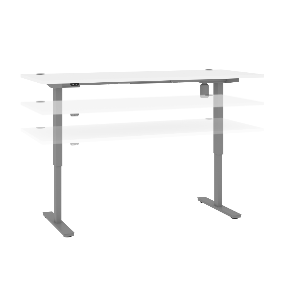White / 72W x 30D / Without Monitor Arm