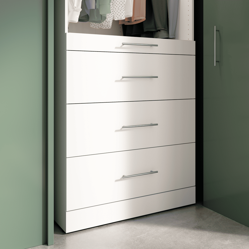 White / 36W x 25D / Slab Drawers