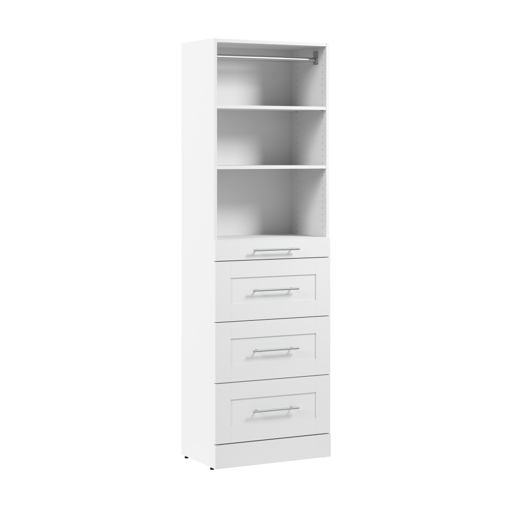White / Shelves with Drawers / Shaker Drawers