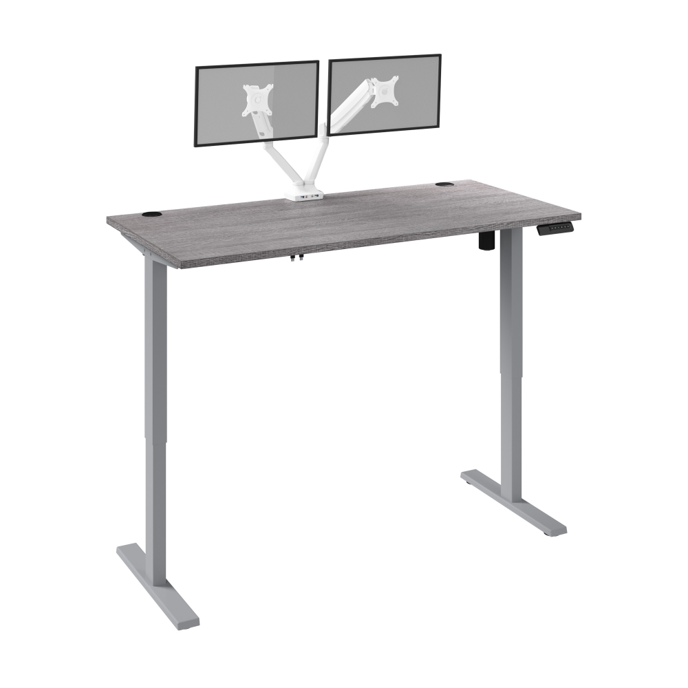 Bark Gray / 60W x 30D / With Dual Monitor Arm