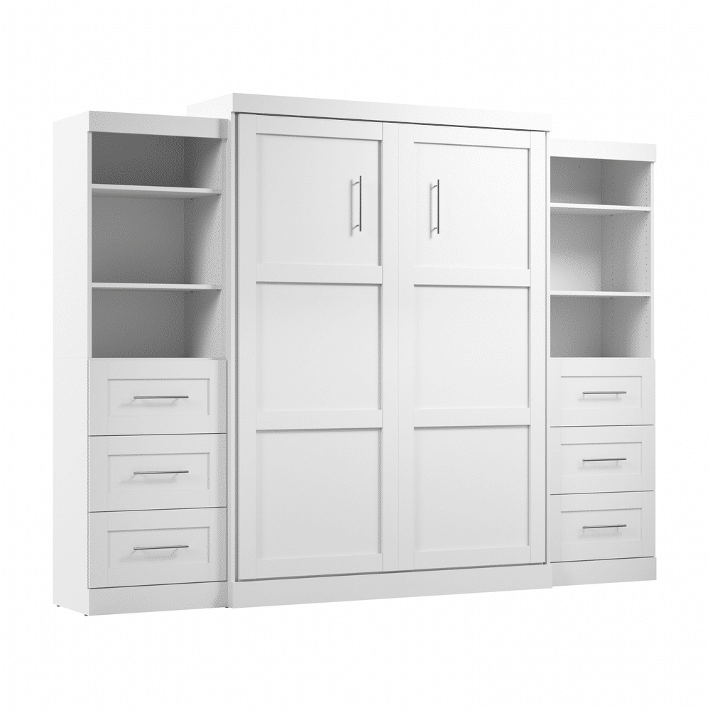 White / Queen / 25-inch Drawer Towers