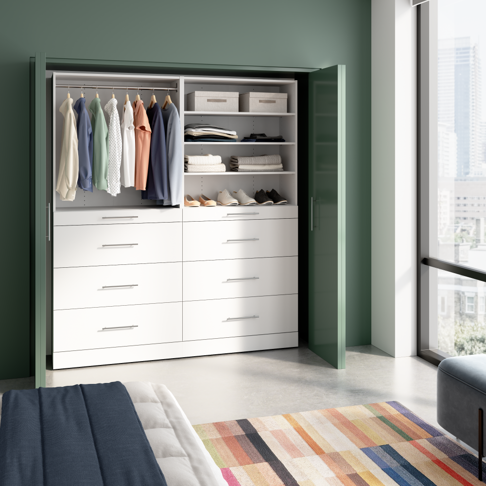 White / Slab Drawers