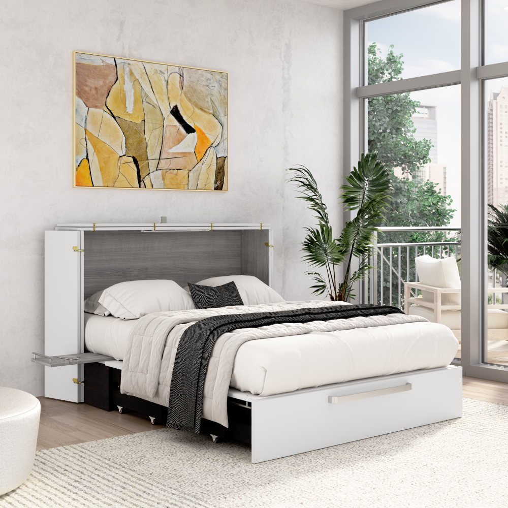 White & Platinum Gray / Full / Without Mattress