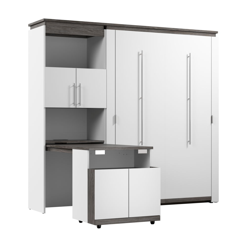 White / Full / 30-inch Pull-Out Desk Cabinet