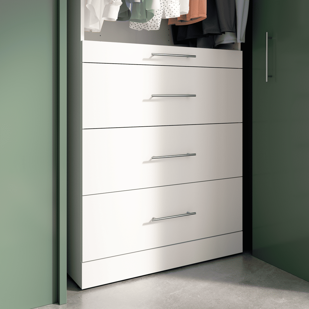 White / 36W x 16D / Slab Drawers