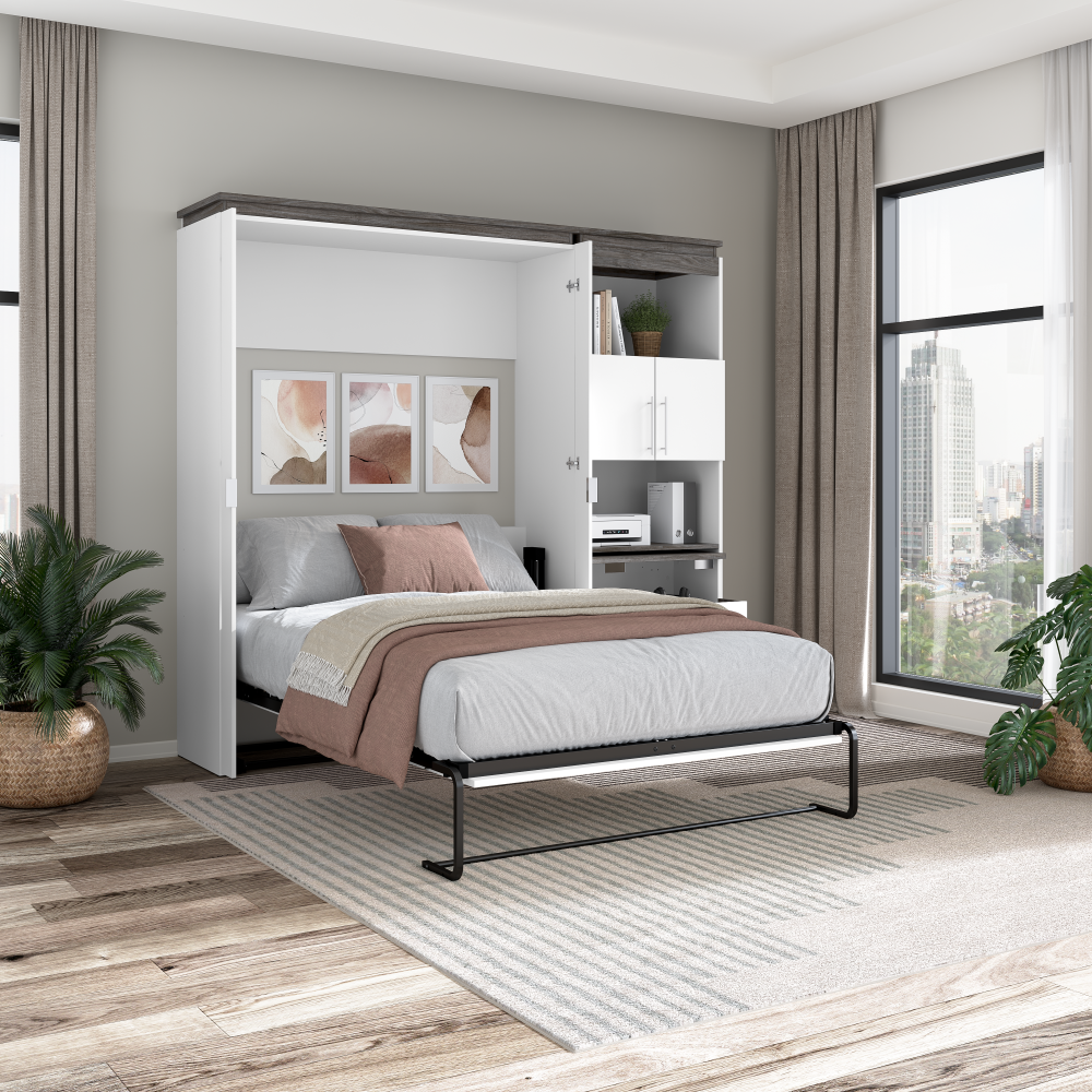 White / Full / 30-inch Pull-Out Desk Cabinet