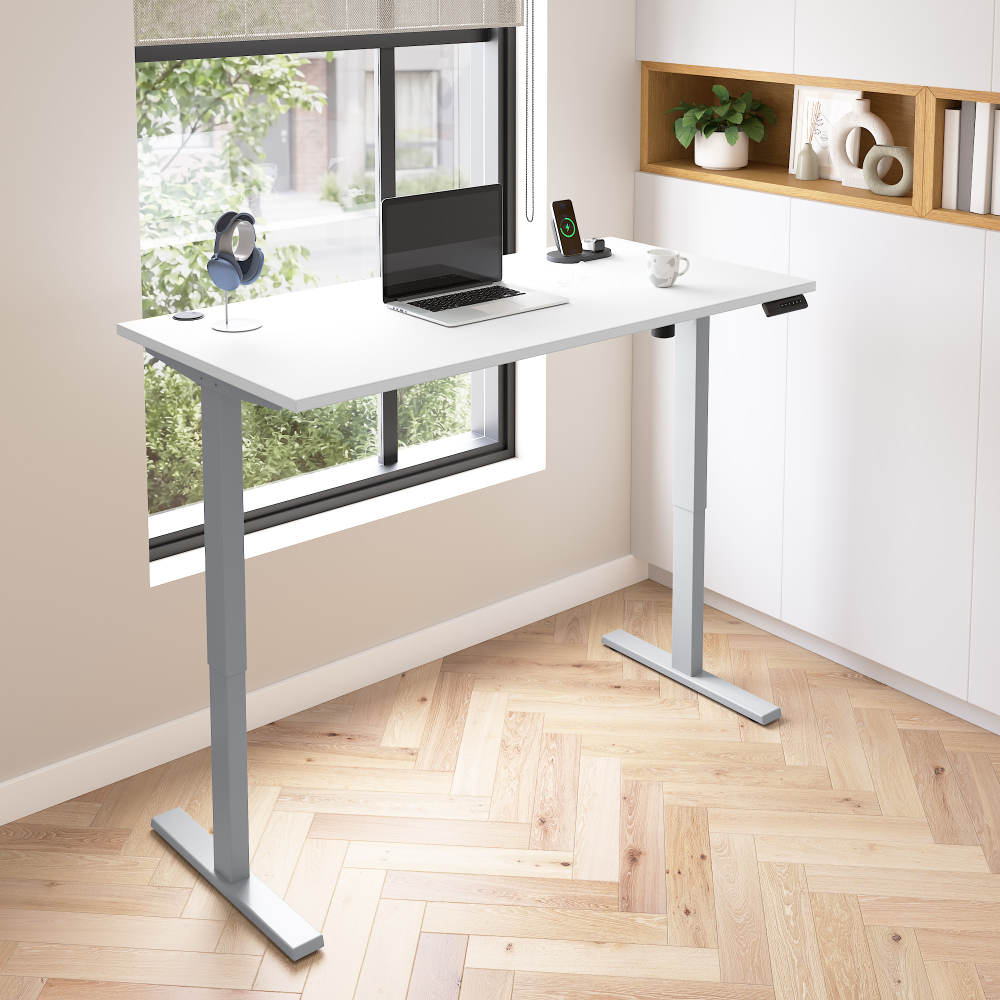 White / 60W x 30D / Without Monitor Arm