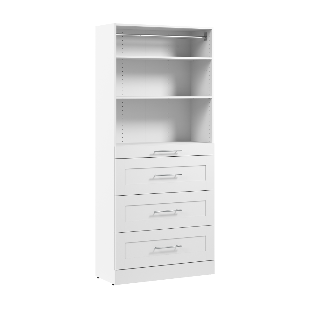 White / Shelves with Drawers / Shaker Drawers