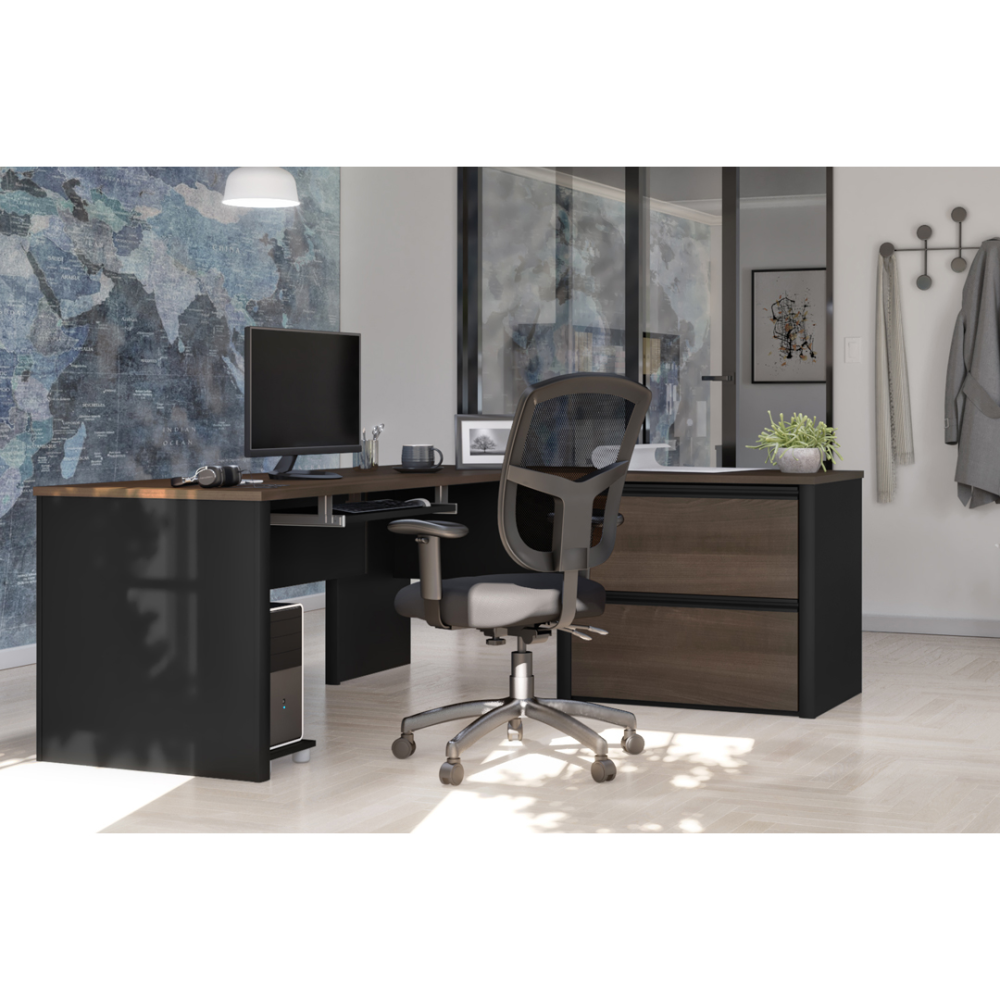 Antigua & Black / With File Cabinet