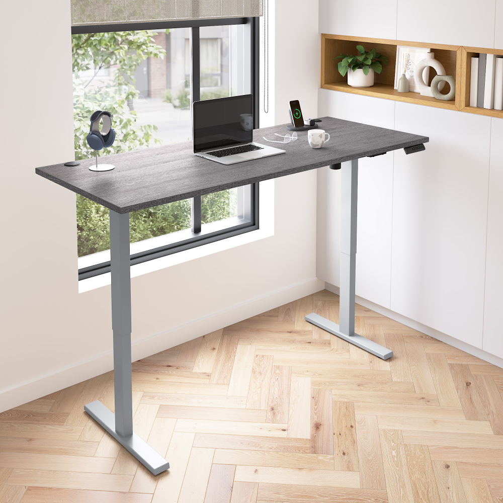 Bark Gray / 72W x 30D / Without Monitor Arm
