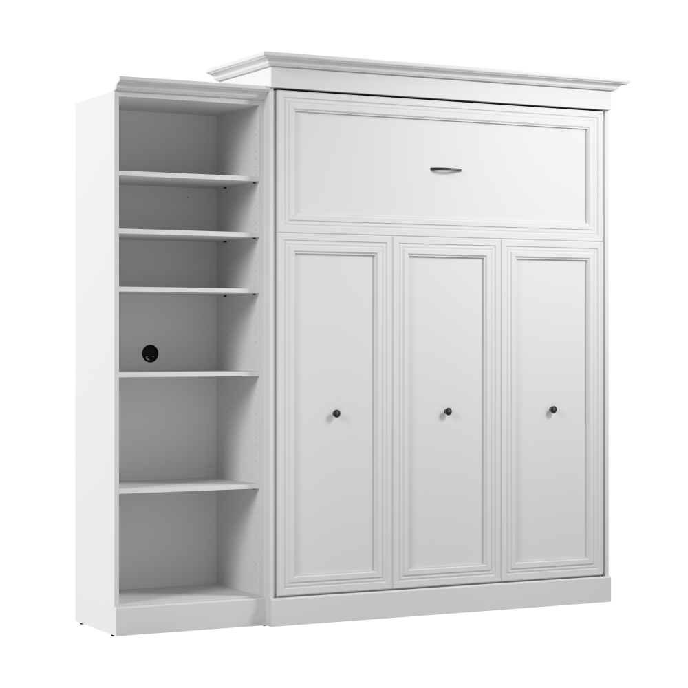 White / Queen / 25-inch Shelving Unit