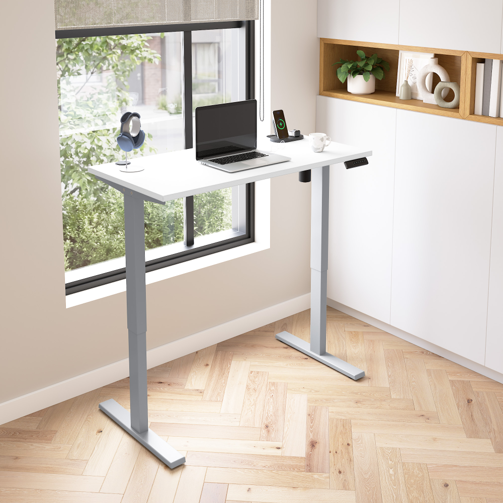 White / 48W x 24D / Without Monitor Arm