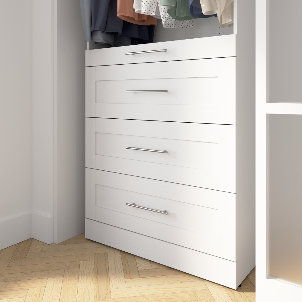 White / 36W x 16D / Shaker Drawers