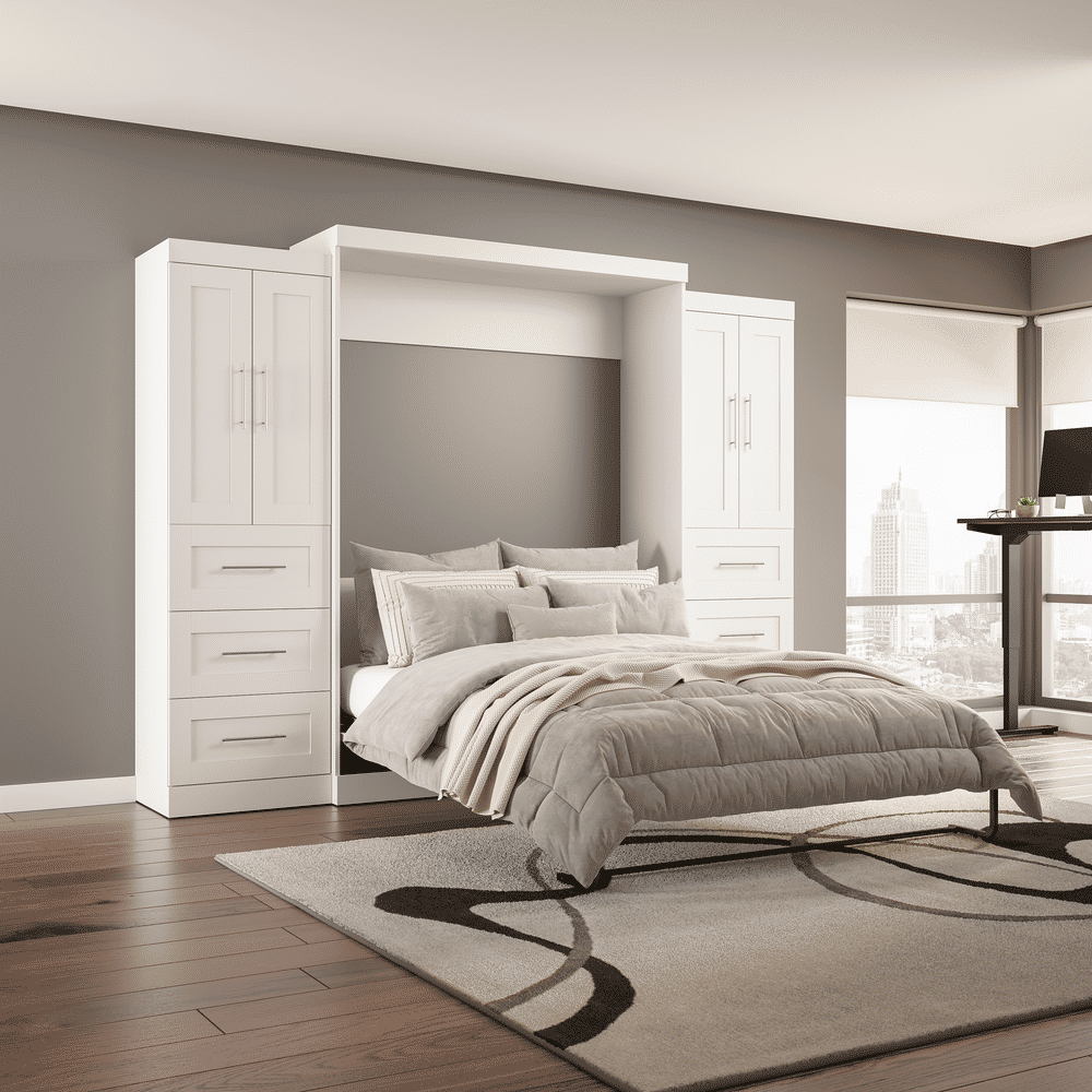 White / Queen / 25-inch Cabinets