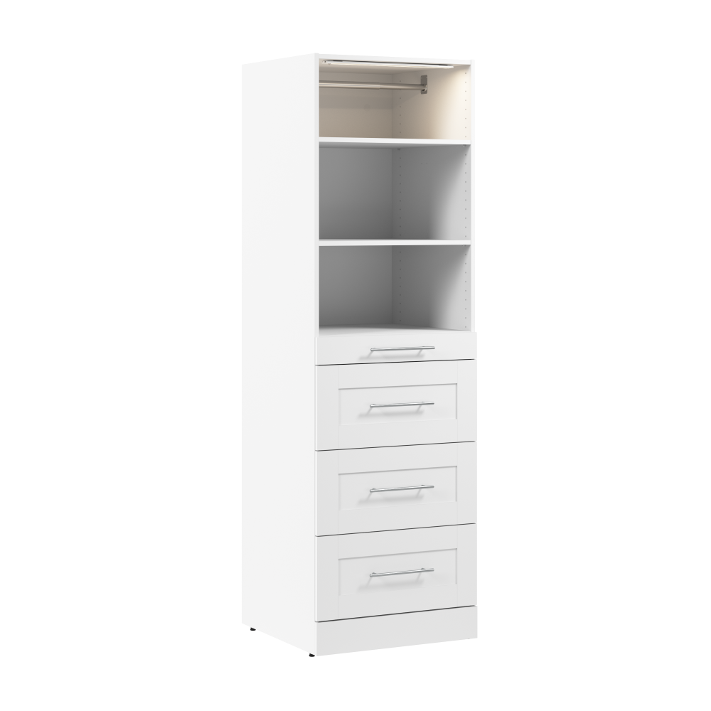 White / Shelves with Drawers / Shaker Drawers