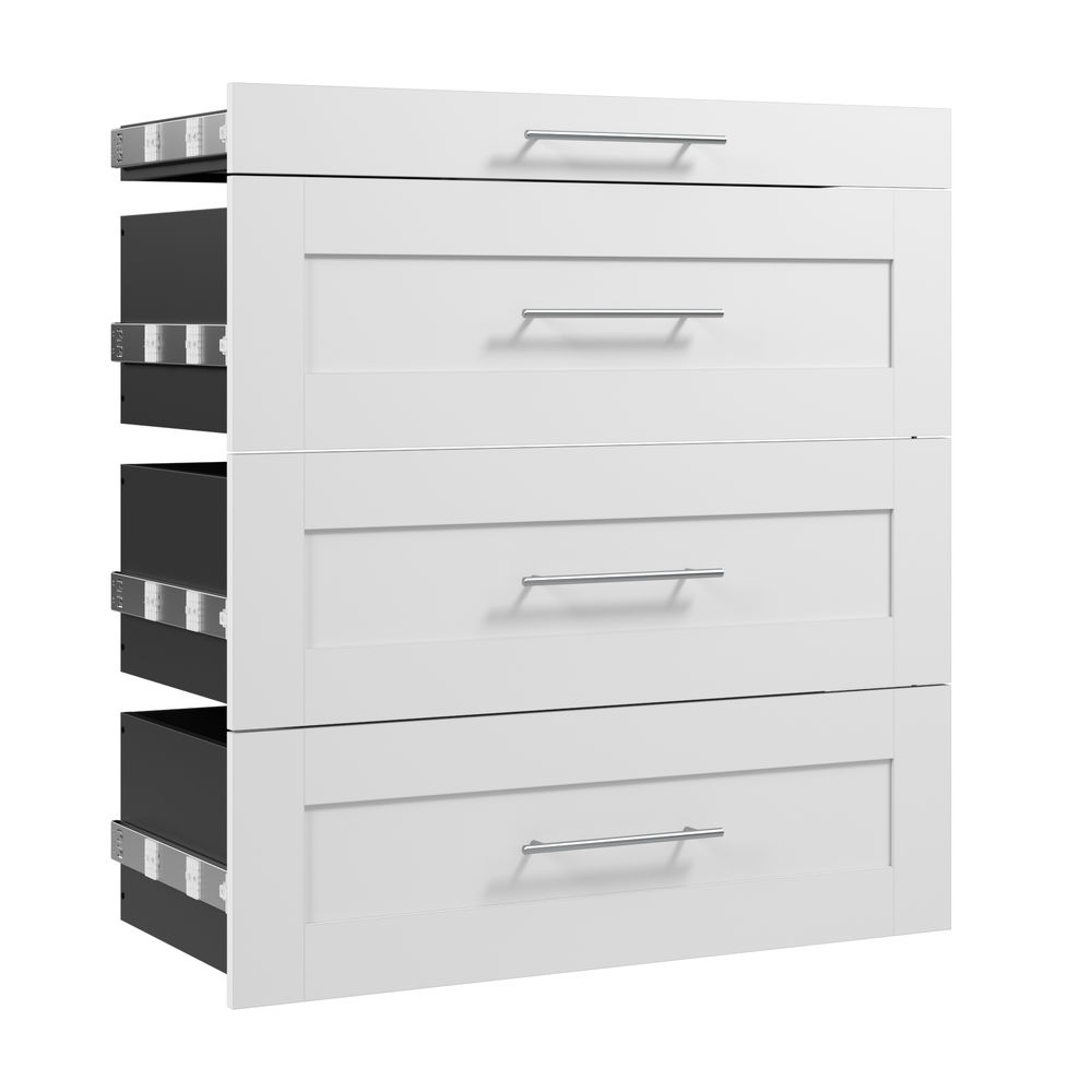 White / 36W x 25D / Shaker Drawers