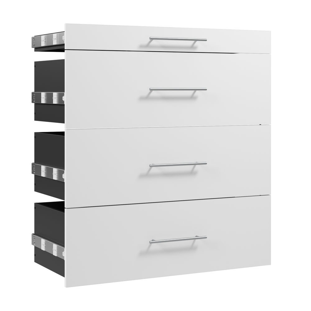 White / 36W x 25D / Slab Drawers
