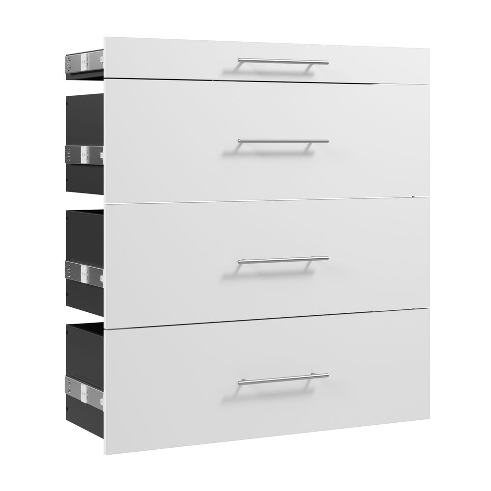 White / 36W x 16D / Slab Drawers
