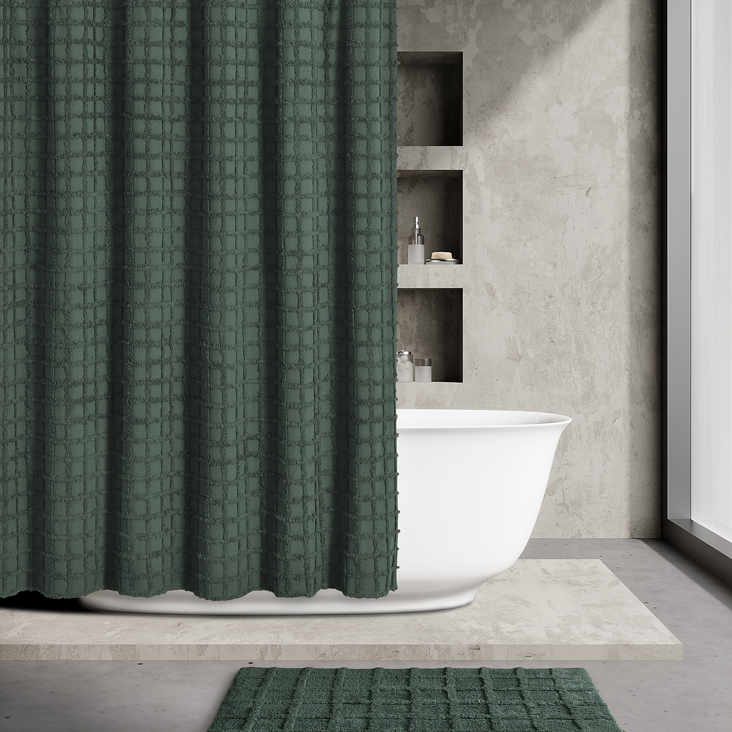 Emerald Green Shower Curtain