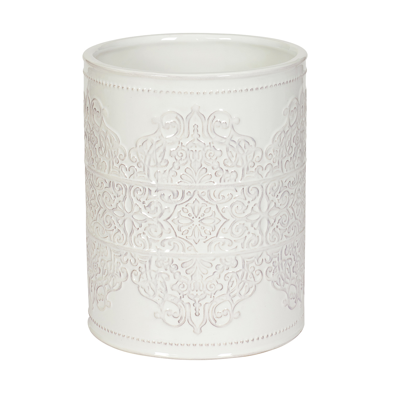 White Wastebasket