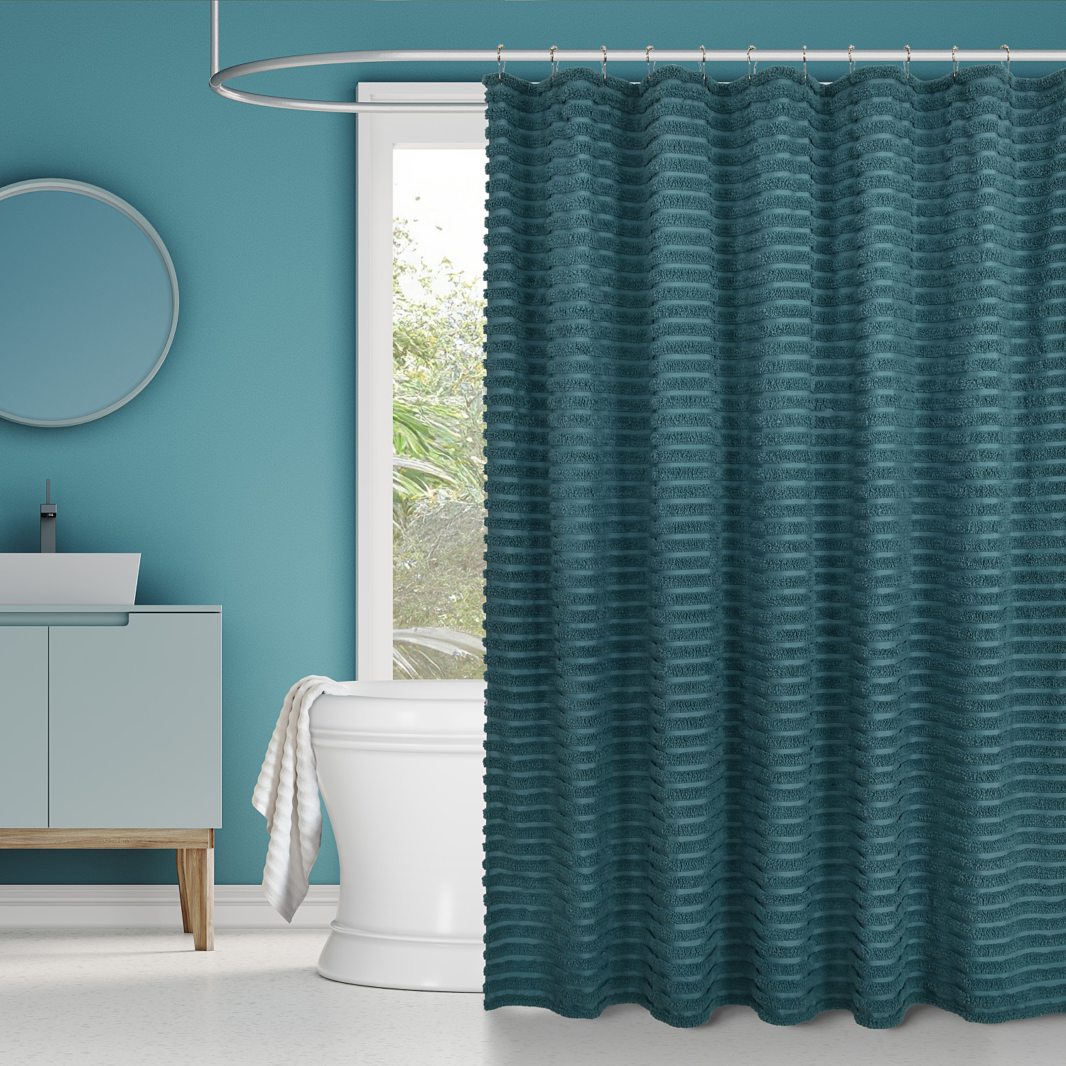 Teal Shower Curtain