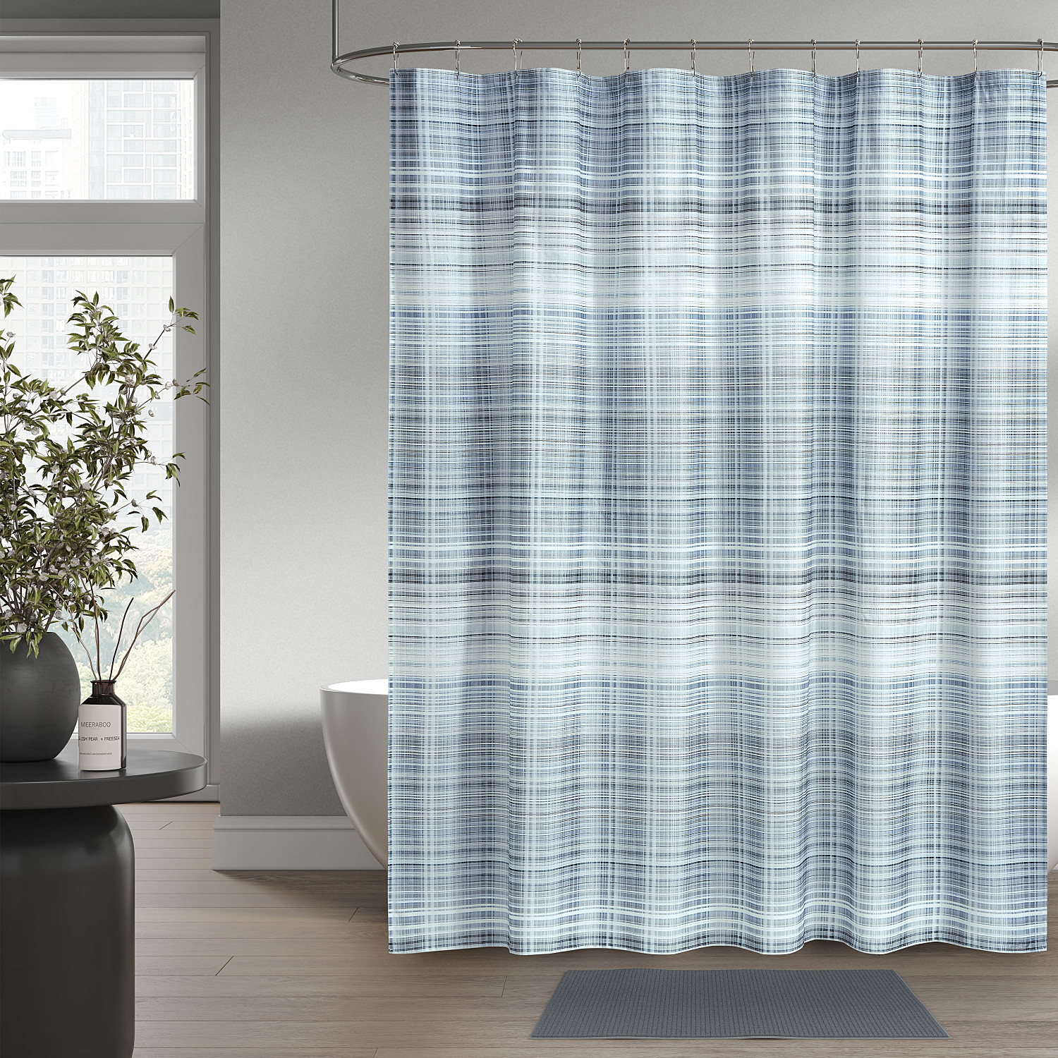 Blue Shower Curtain