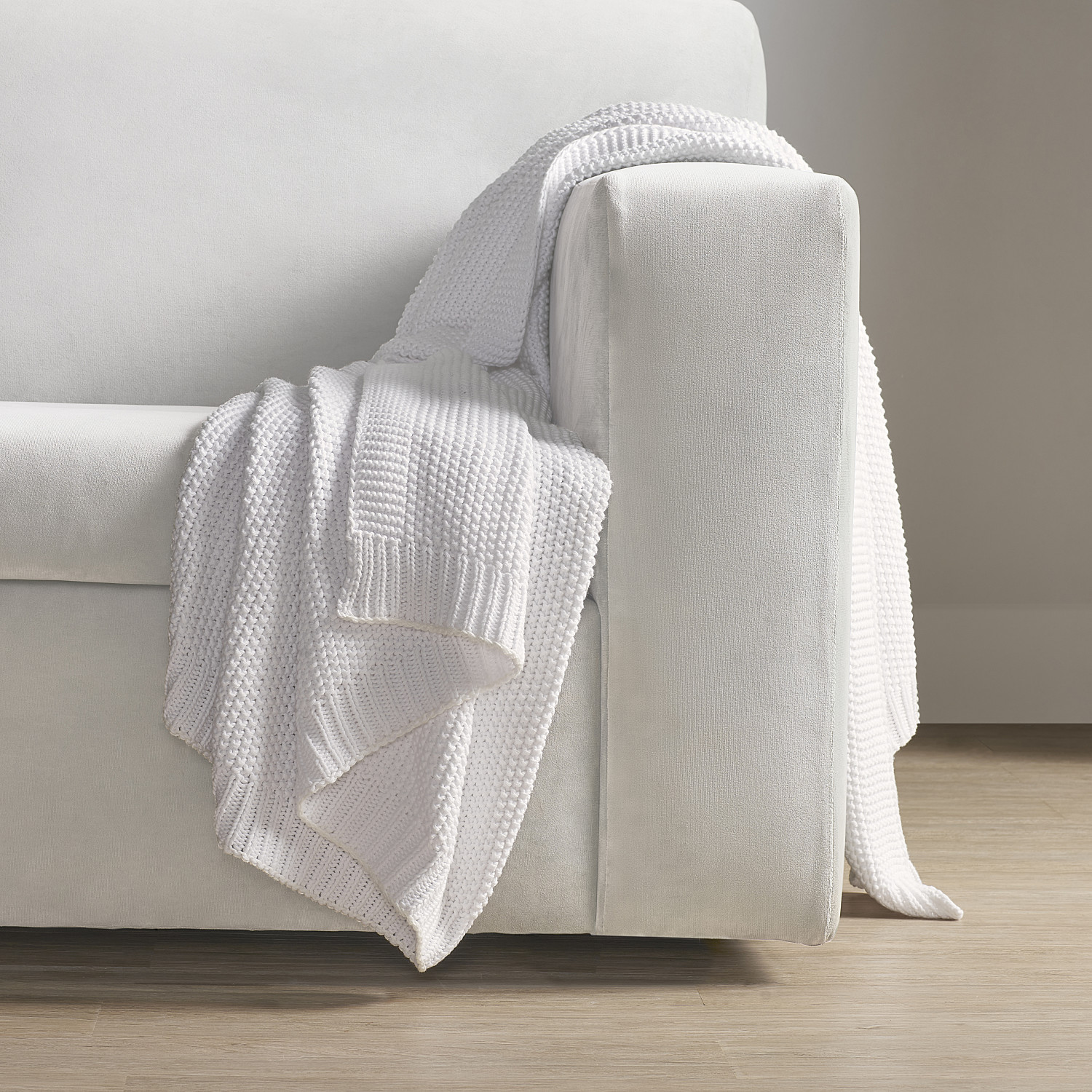 Crisp White Throw
