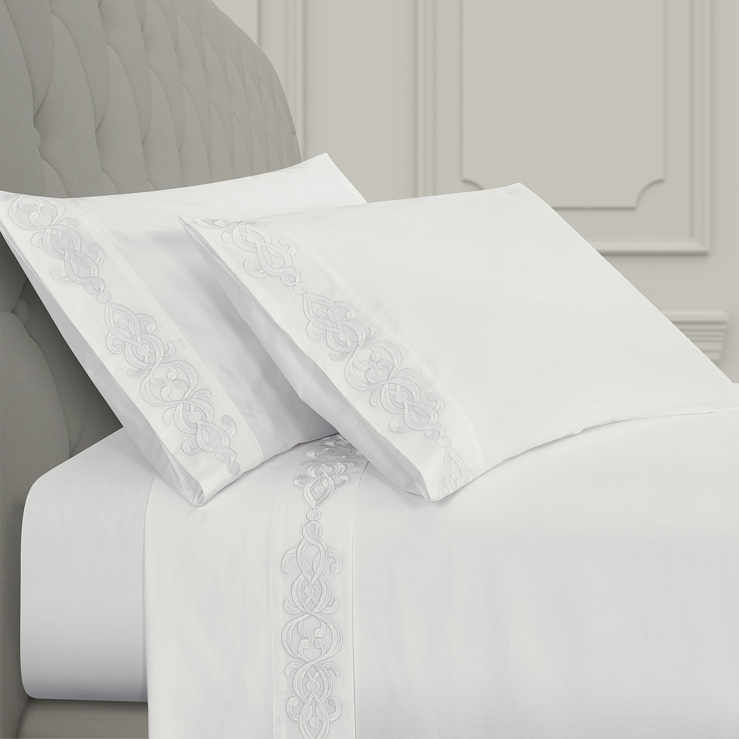 White California King 4Pc. Sheet Set