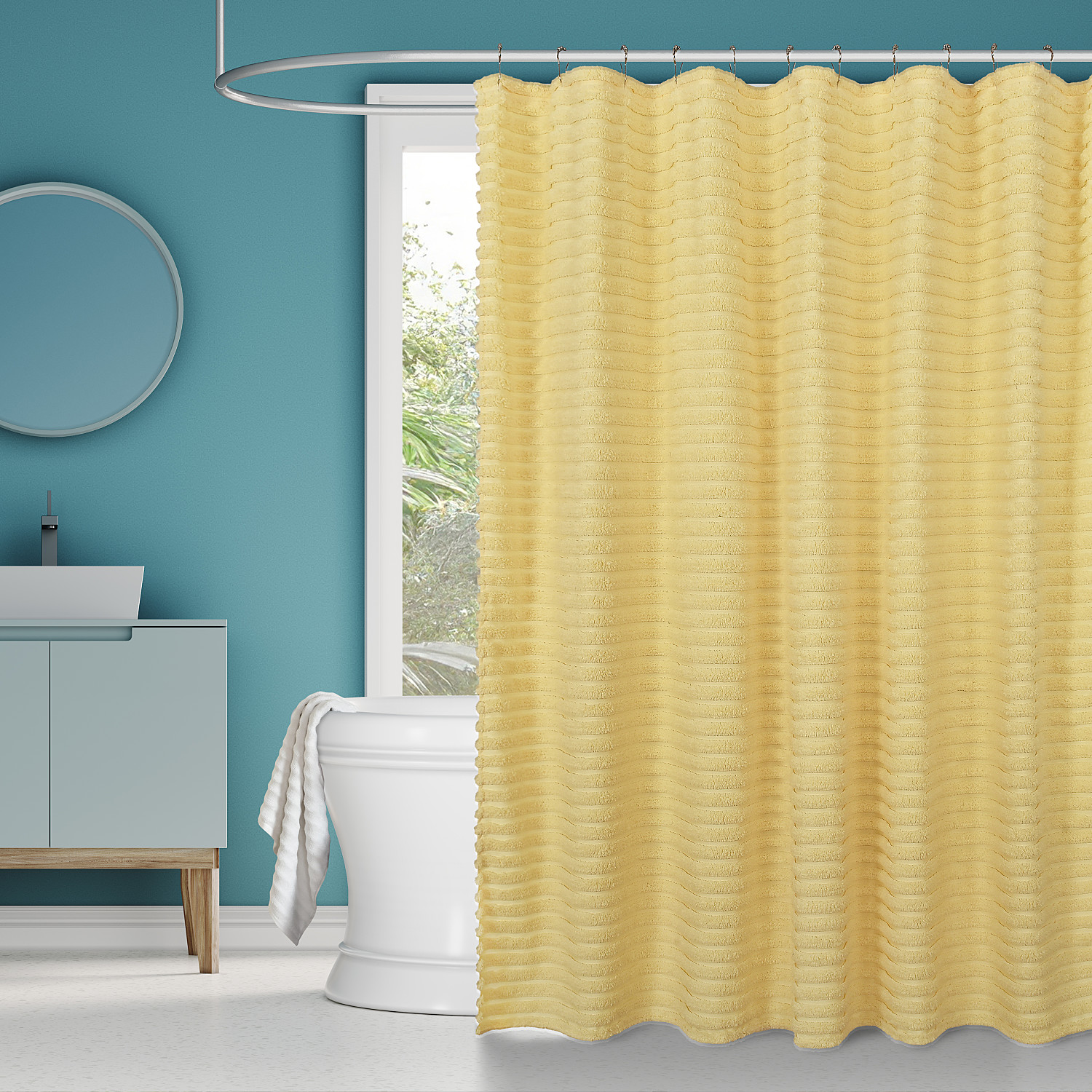 Yellow Shower Curtain