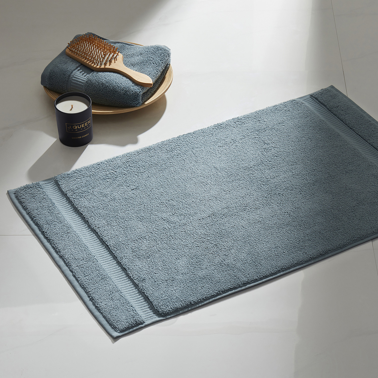 French Blue Bath Mat
