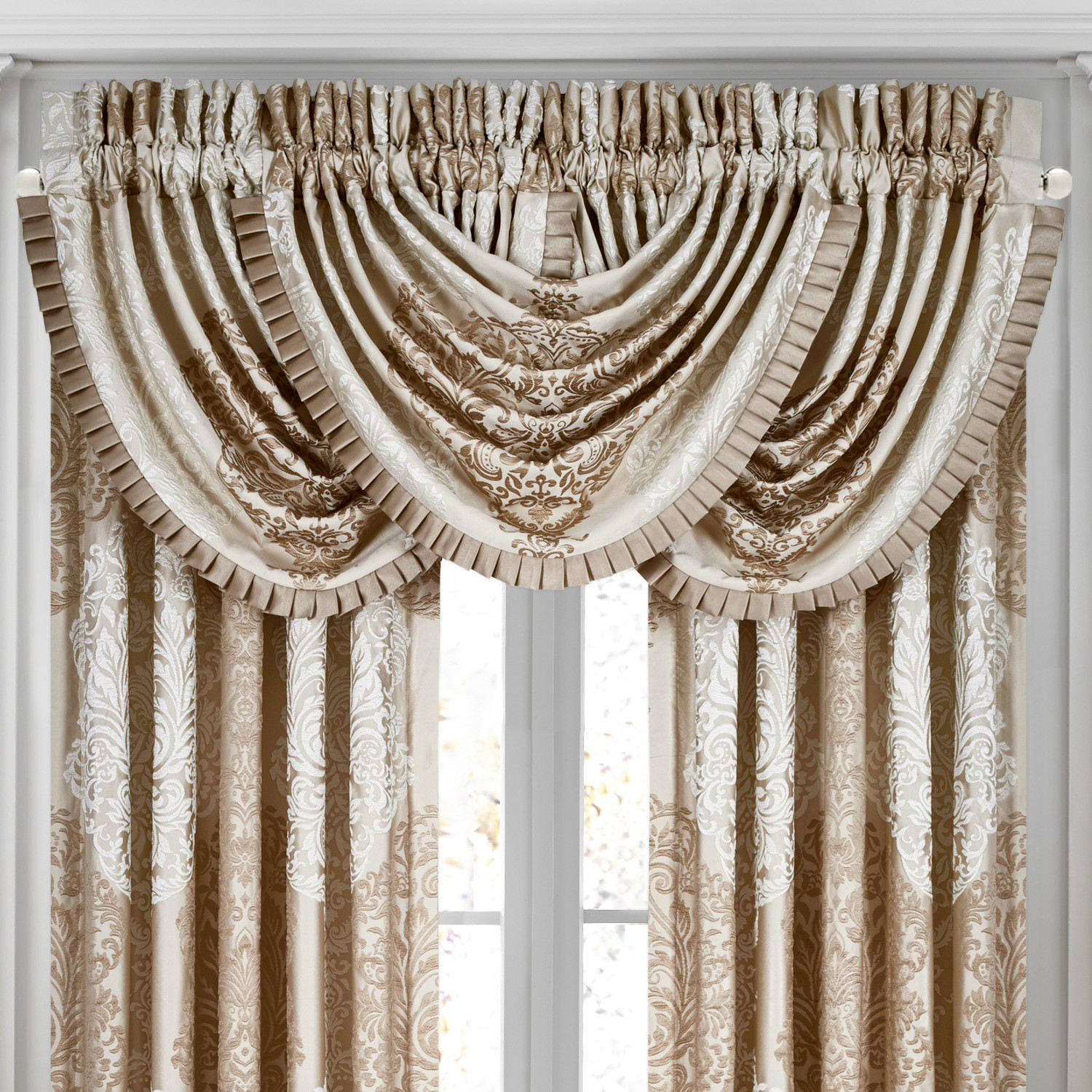 Gold Window Waterfall Valance