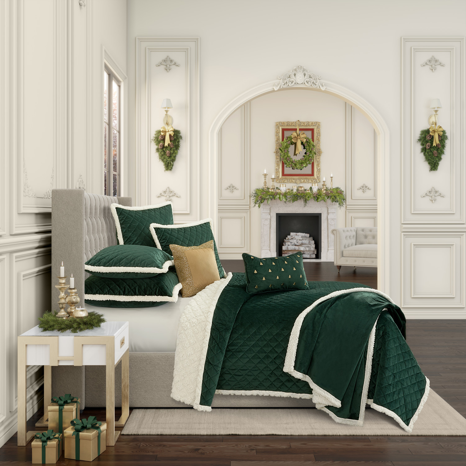 Evergreen Full/Queen 3Pc. Quilt Set