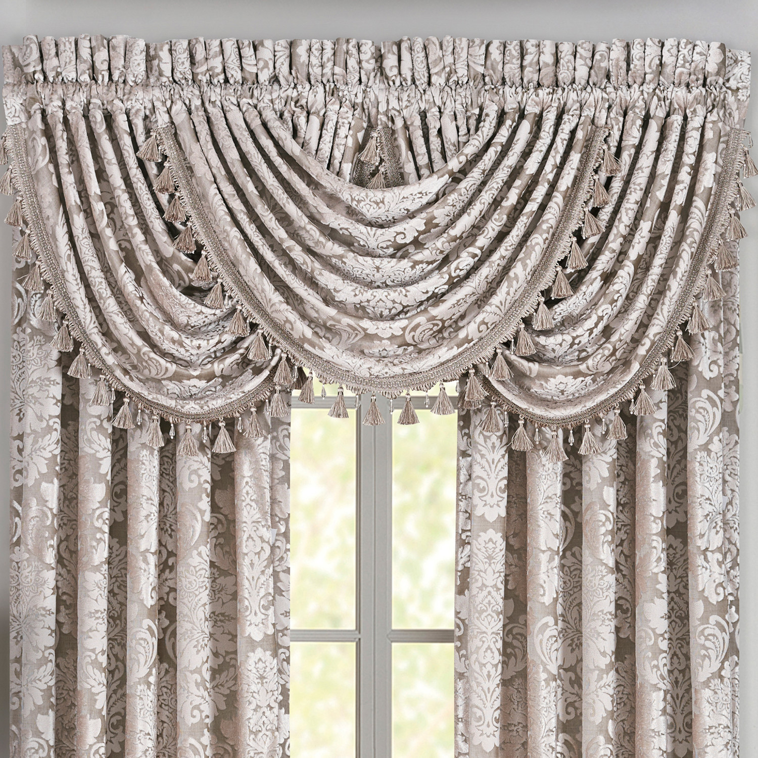 Sand Window Waterfall Valance