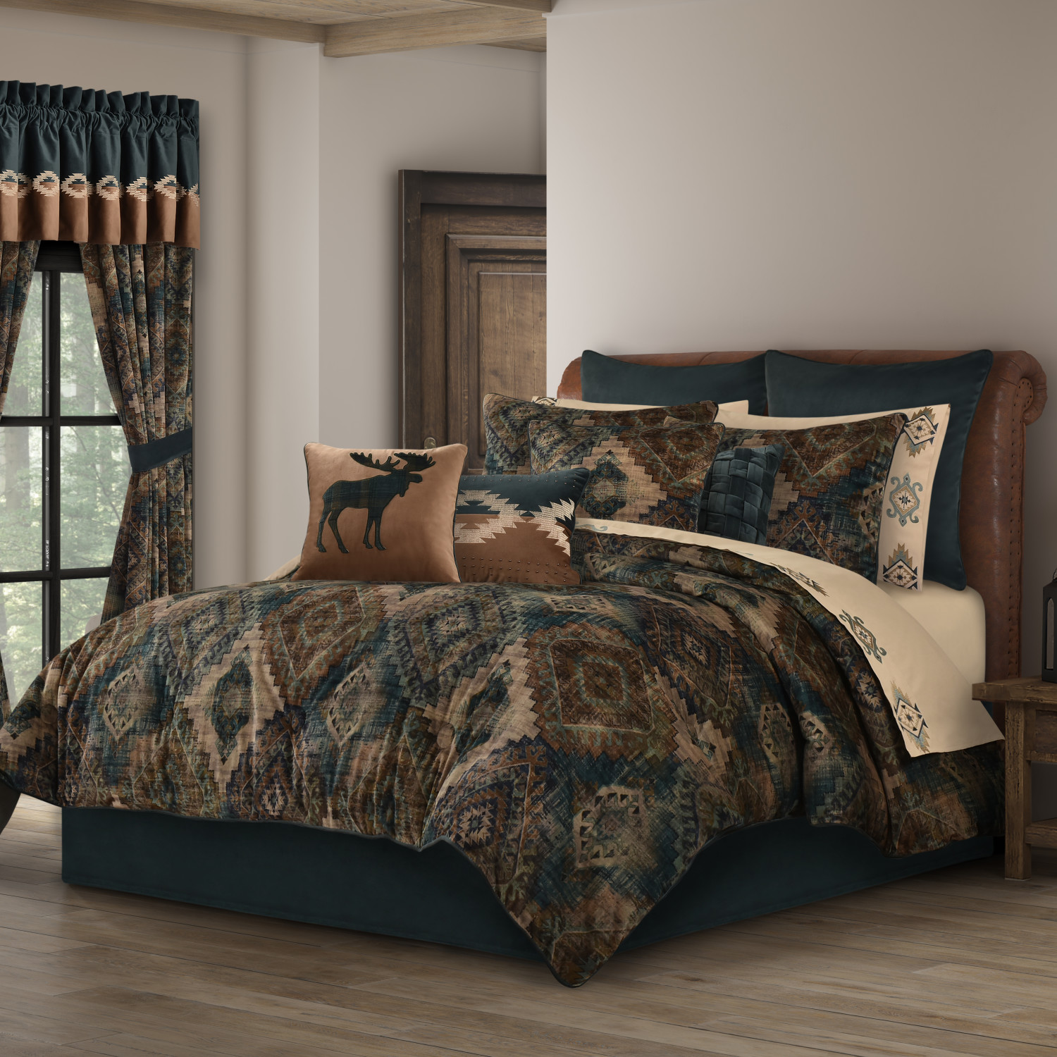 Teal Queen 4Pc. Comforter Set