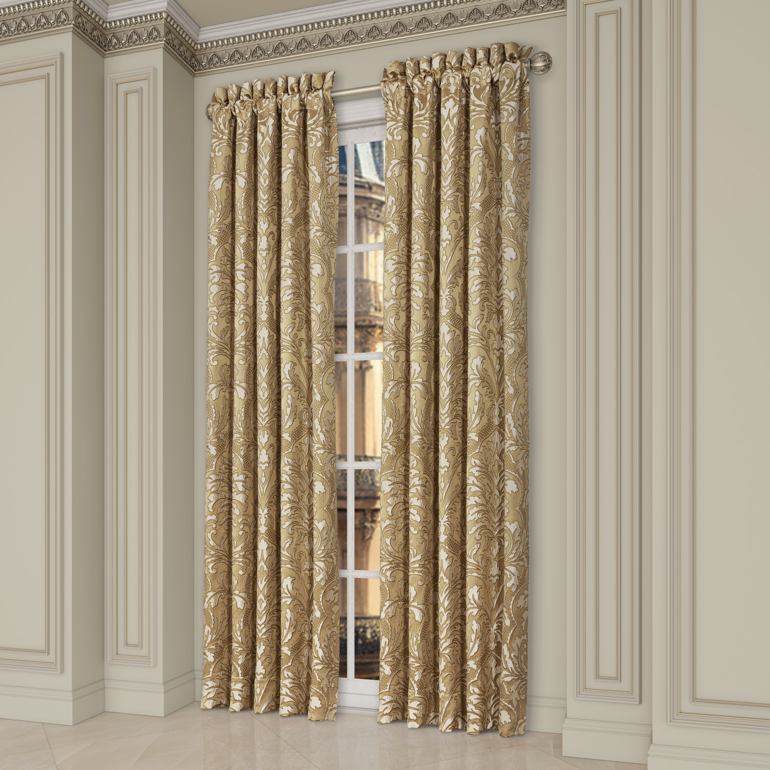 Gold 84inch Window Panel Pair